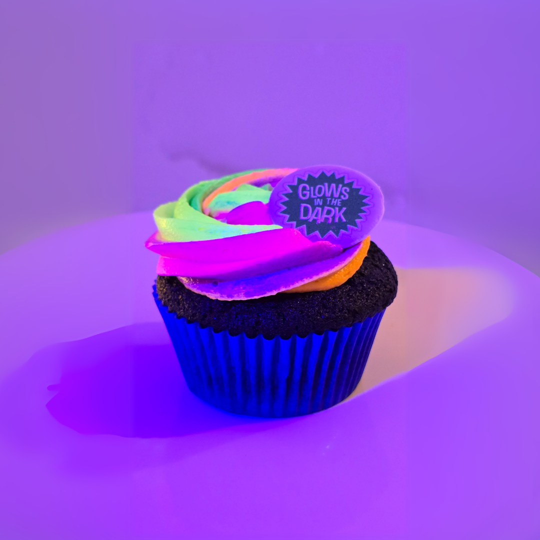 Neon Glow Cupcake
