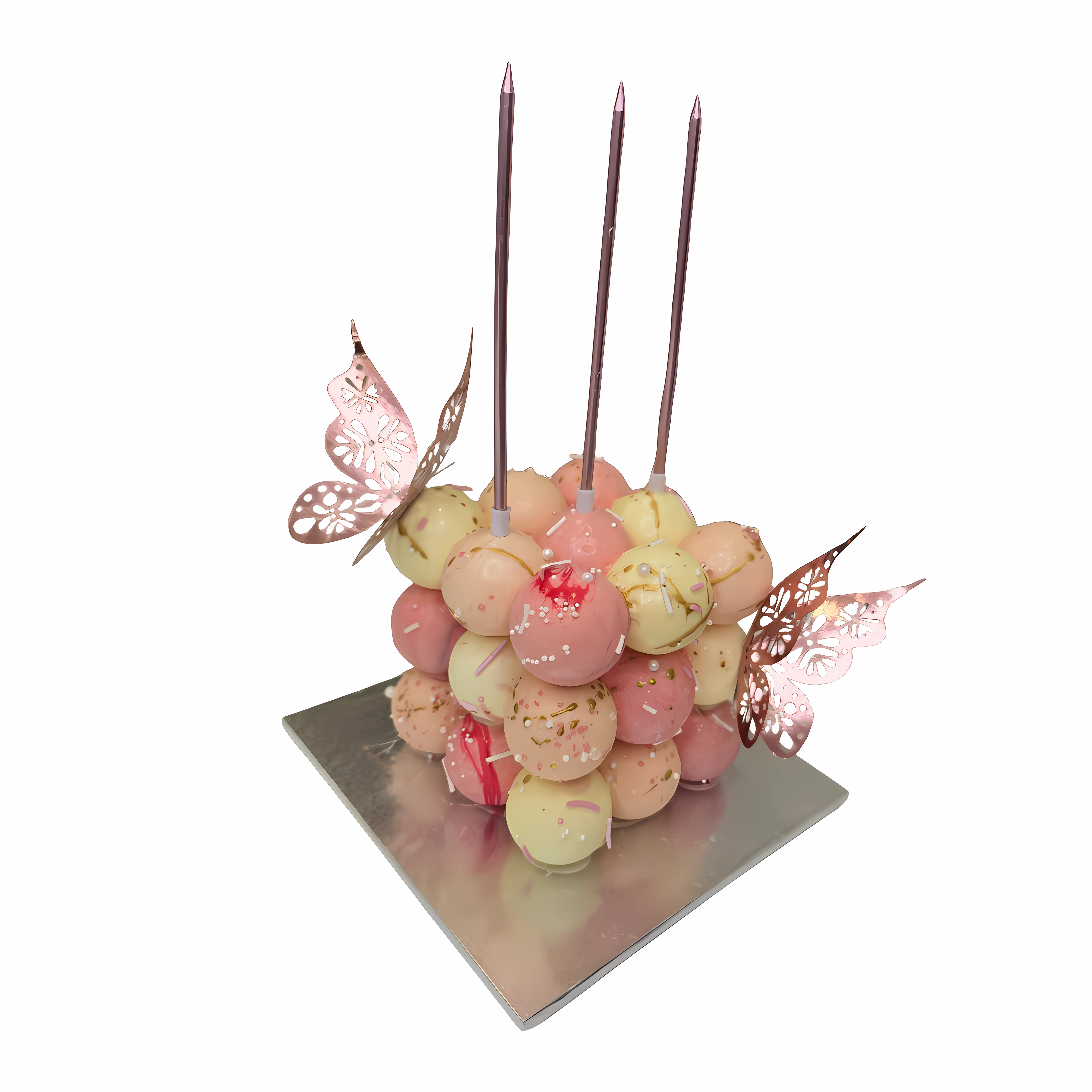 Pink Butterfly Cakepop Cake