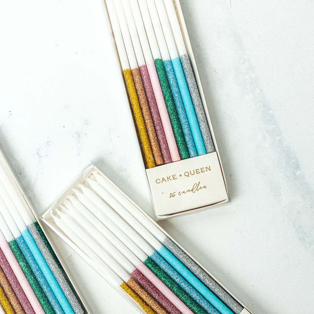 Multi-Colour Glitter - Dipped Candles