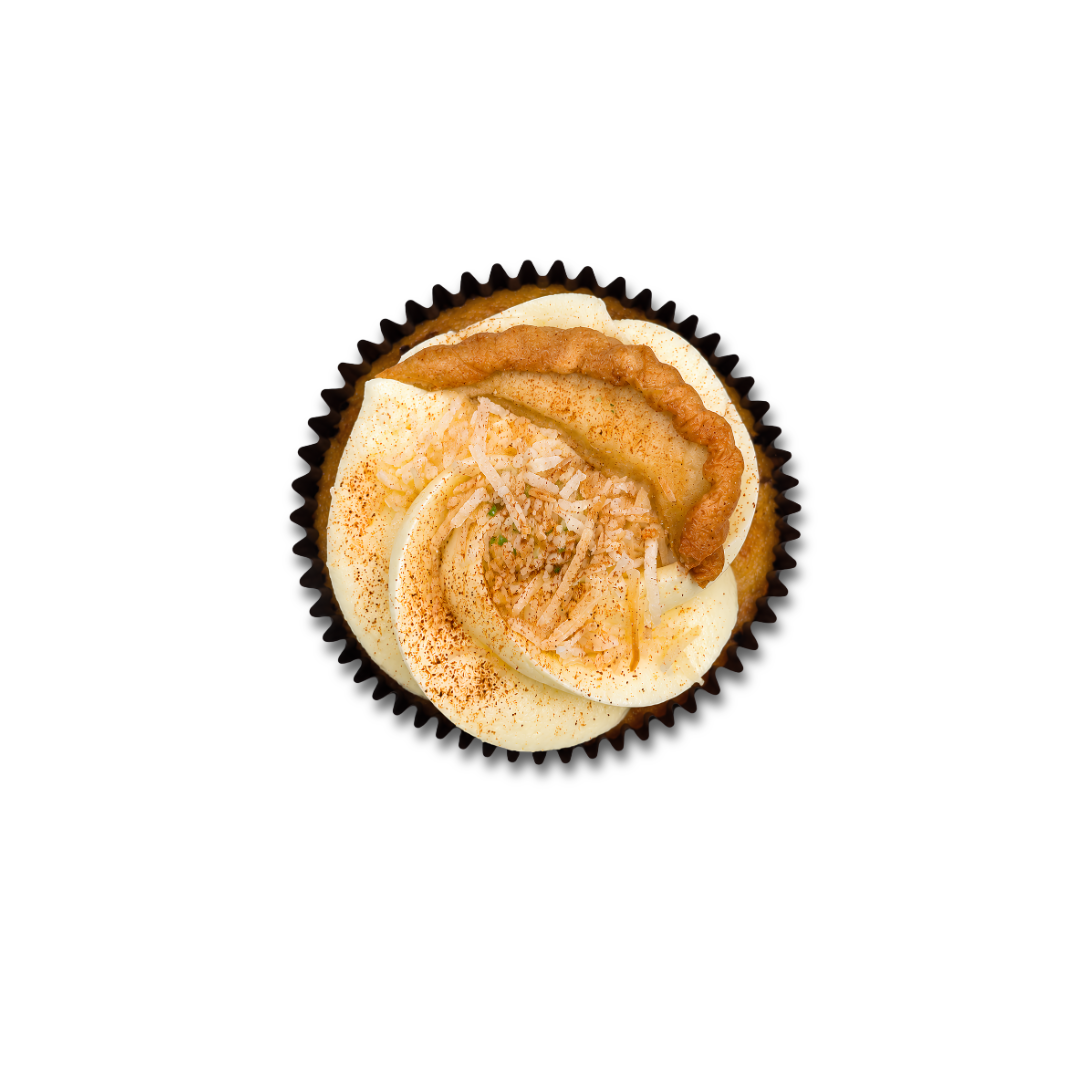 Cinnamon-Kissed Pear & Coconut cupcake